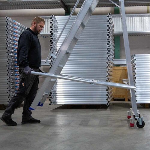 Eurostairs Professionele verrijdbare magazijntrap 10 treden