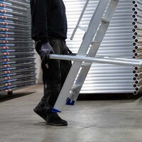 Eurostairs Professionele verrijdbare magazijntrap 10 treden Eurostairs Professionele verrijdbare magazijntrap 10 treden