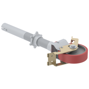 Wiel 125mm alu spindel verstelbaar
