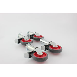 Set wielen Ø 125 mm met rem
