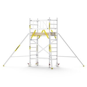 MAANDDEAL: Panthera PRO met dubbele voorloopleuning 90x185x4,2m werkhoogte carbon vloer
