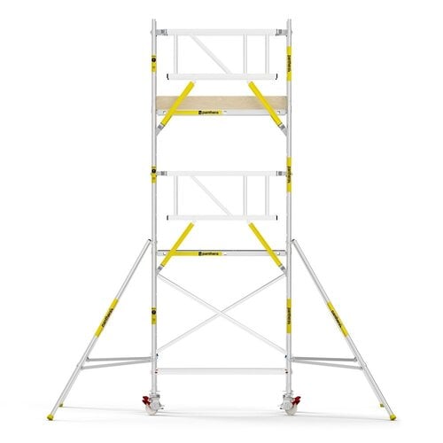 MAANDDEAL: Panthera PRO met dubbele voorloopleuning 90x185x6,2m werkhoogte carbon vloer
