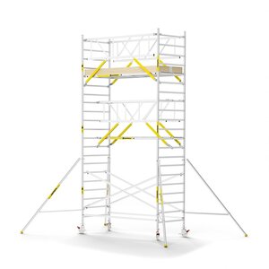 MAANDDEAL: Panthera PRO met dubbele voorloopleuning 135x305x7,2m werkhoogte carbon vloer