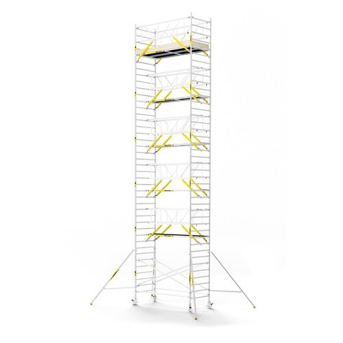 MAANDDEAL: Panthera PRO met dubbele voorloopleuning 135x305x13,2m werkhoogte carbon vloer