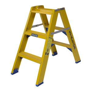 2 x 3 tr. incl. platform glasvezelversterkte Industrietrap Type DT + baktrede NEN2484