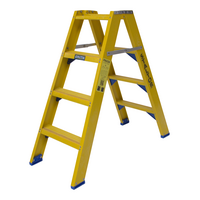 Staltor 2 x 4 tr. incl. platform glasvezelversterkte Industrietrap Type DT + baktrede NEN2484