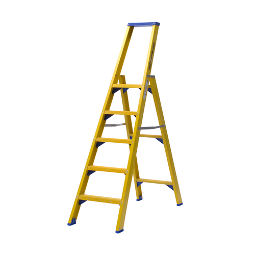 Staltor 1 x 5 tr. incl. platform Professionele Trap glasvezelversterkt NEN2484