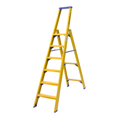Staltor 1 x 6 tr. incl. platform Professionele Trap glasvezelversterkt NEN2484