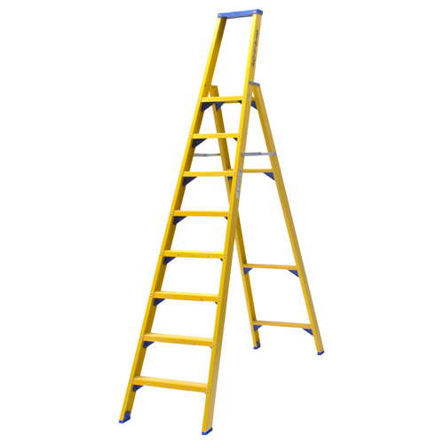 Staltor 1 x 8 tr. incl. platform Professionele Trap glasvezelversterkt NEN2484