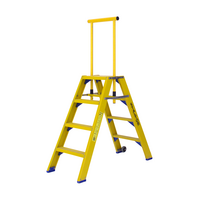 Staltor 2 x 4 tr. incl. platform glasvezelversterkte Industrietrap Type DT + wegklapbare beugel NEN2484