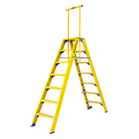 Staltor 2 x 7 tr. incl. platform glasvezelversterkte Industrietrap Type DT + wegklapbare beugel NEN2484