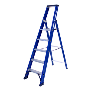 1 x 5 incl.platform  Industriële trap enkel Blue type Hercules