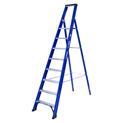 DAS products 1 x 8 incl. platform Industriële trap enkel  Blue type Hercules