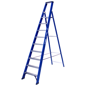 1 x 9 incl. platform Industriële trap enkel  Blue type Hercules