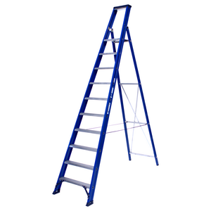 1 x 10 incl. platform Industriële trap enkel  Blue type Hercules