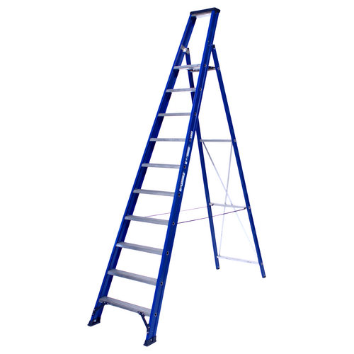 DAS products 1 x 10 incl. platform Industriële trap enkel  Blue type Hercules