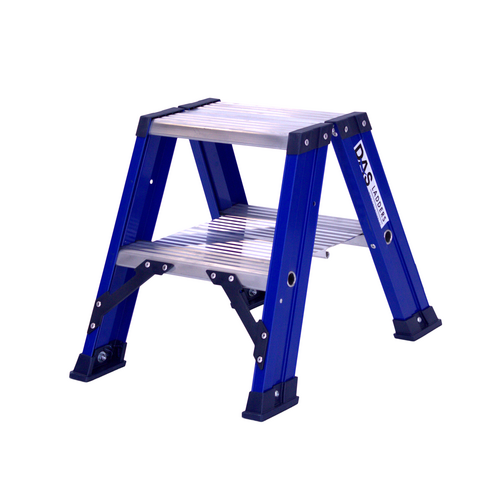 DAS products 2 x 2 incl. platform Industriële trap dubbel Blue type Hercules