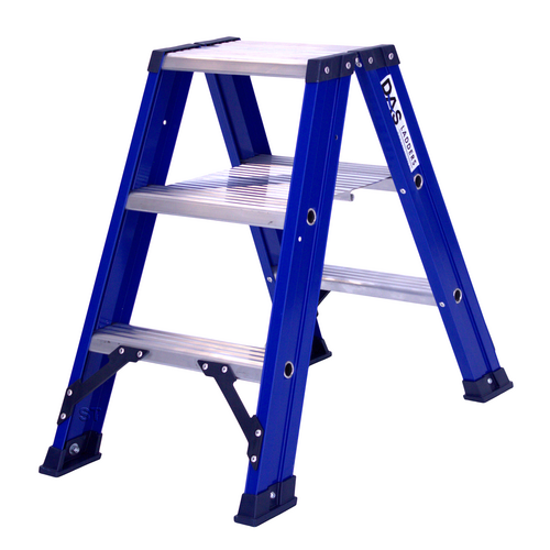 DAS products 2 x 3 incl. platform Industriële trap dubbel Blue type Hercules