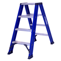 DAS products 2 x 4 incl. platform  Industriële trap dubbel Blue type Hercules