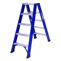 DAS products 2 x 5 incl. platform Industriële trap dubbel  Blue type Hercules