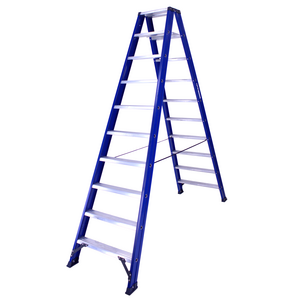 2 x 10 incl. platform Industriële trap dubbel Blue type Hercules