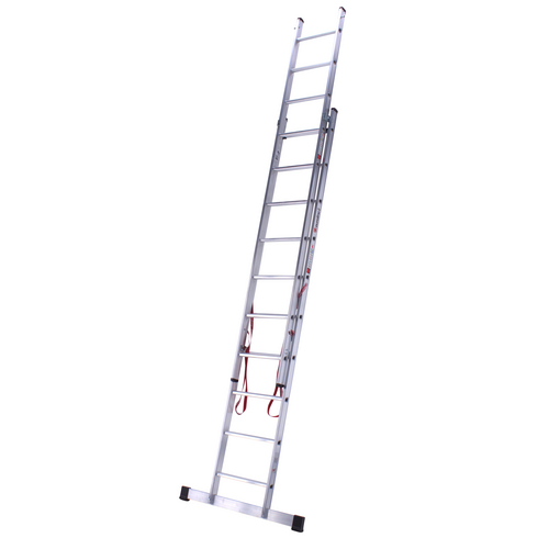 Euroline 2 x 10 sp. Euroline Industrieladder 2-delig rechte voet met balk.