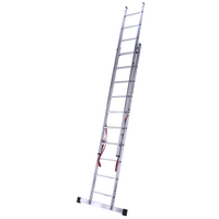 Euroline 2 x 10 sp. Euroline Industrieladder 2-delig rechte voet met balk.