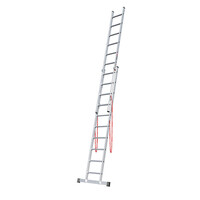 Euroline 2 x 10 sp. Euroline Industrieladder 2-delig rechte voet met balk.