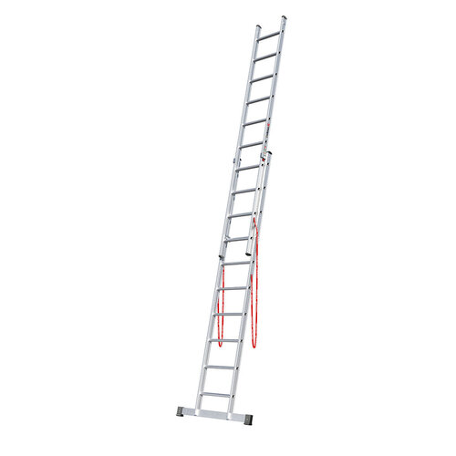 Euroline 2 x 10 sp. Euroline Industrieladder 2-delig rechte voet met balk.