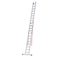 Euroline 2 x 12 sp. Euroline Industrieladder 2-delig rechte voet met balk.