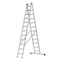 Euroline 2 x 12 sp. Euroline Industrieladder 2-delig rechte voet met balk.