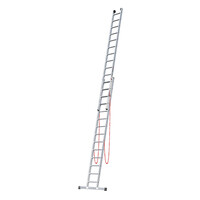 Euroline 2 x 14 sp. Euroline Industrieladder 2-delig rechte voet met balk.