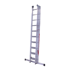 3 x 10 sp. Euroline Industrieladder 3-delig rechte voet met balk.