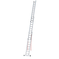Euroline 3 x 10 sp. Euroline Industrieladder 3-delig rechte voet met balk.