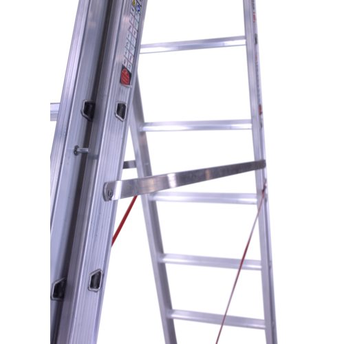 Euroline 3 x 10 sp. Euroline Industrieladder 3-delig rechte voet met balk.