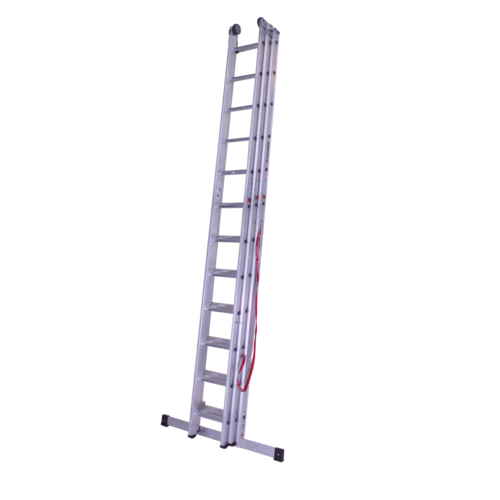 Euroline 3 x 12 sp. Euroline Industrieladder 3-delig rechte voet met balk.