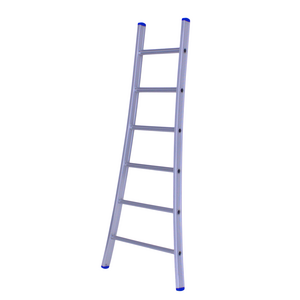 1 x 6 sp Prof. Enkele Industrieladder met uitgebogen voet Type A06