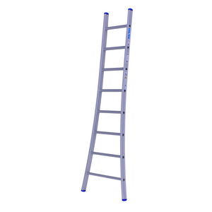 1 x 8 sp. Prof. Enkele Industrieladder met uitgebogen voet Type A08
