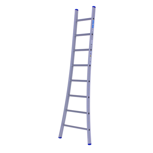 Solide 1 x 8 sp. Prof. Enkele Industrieladder met uitgebogen voet Type A08