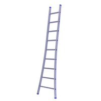 Solide 1 x 9 sp. Prof. Enkele Industrieladder met uitgebogen voet Type A09