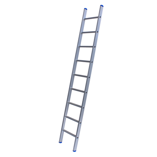 Solide 1 x 9 sp. Prof. Enkele Industrieladder met uitgebogen voet Type A09