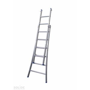 2 x 6 sp. Industrieladder 2-delig uitgebogen voet dubbelzetbaar Type C gecoat
