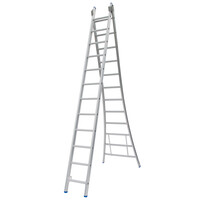 Solide 2 x 12 sp. Industrieladder 2-delig uitgebogen voet dubbelzetbaar Type C gecoat C12