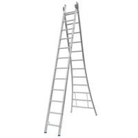 Solide 2 x 12 sp. Bouwladder 2-delig uitgebogen voet Type CB