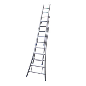 3 x 8 sp. Bouwladder 3-delig open voet dubbelzetbaar Type DB
