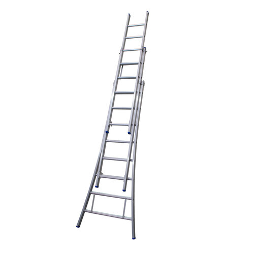 Solide 3 x 8 sp. Bouwladder 3-delig open voet dubbelzetbaar Type DB