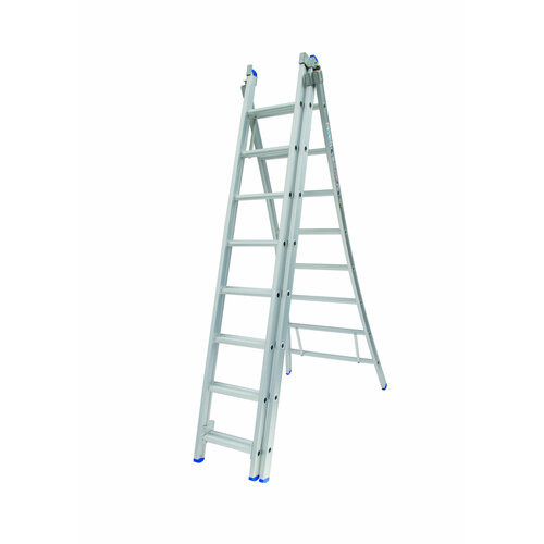 Solide 3 x 8 sp. Bouwladder 3-delig open voet dubbelzetbaar Type DB