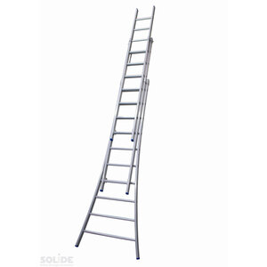 3 x 10 sp. Bouwladder 3-delig open voet dubbelzetbaar Type DB