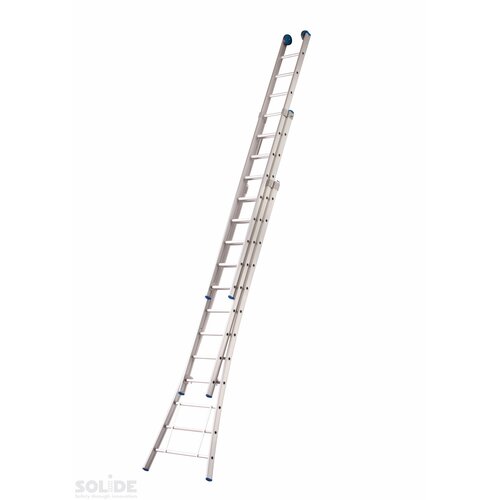 Solide 3 x 12 sp. Bouwladder 3-delig open voet Type DB  dubbelzetbaar