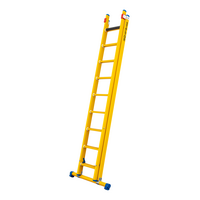 Staltor 2 x 9 sp. Prof. 2-Delige Opsteekladder glasvezelversterkt + stabiliteitsbalk GVK